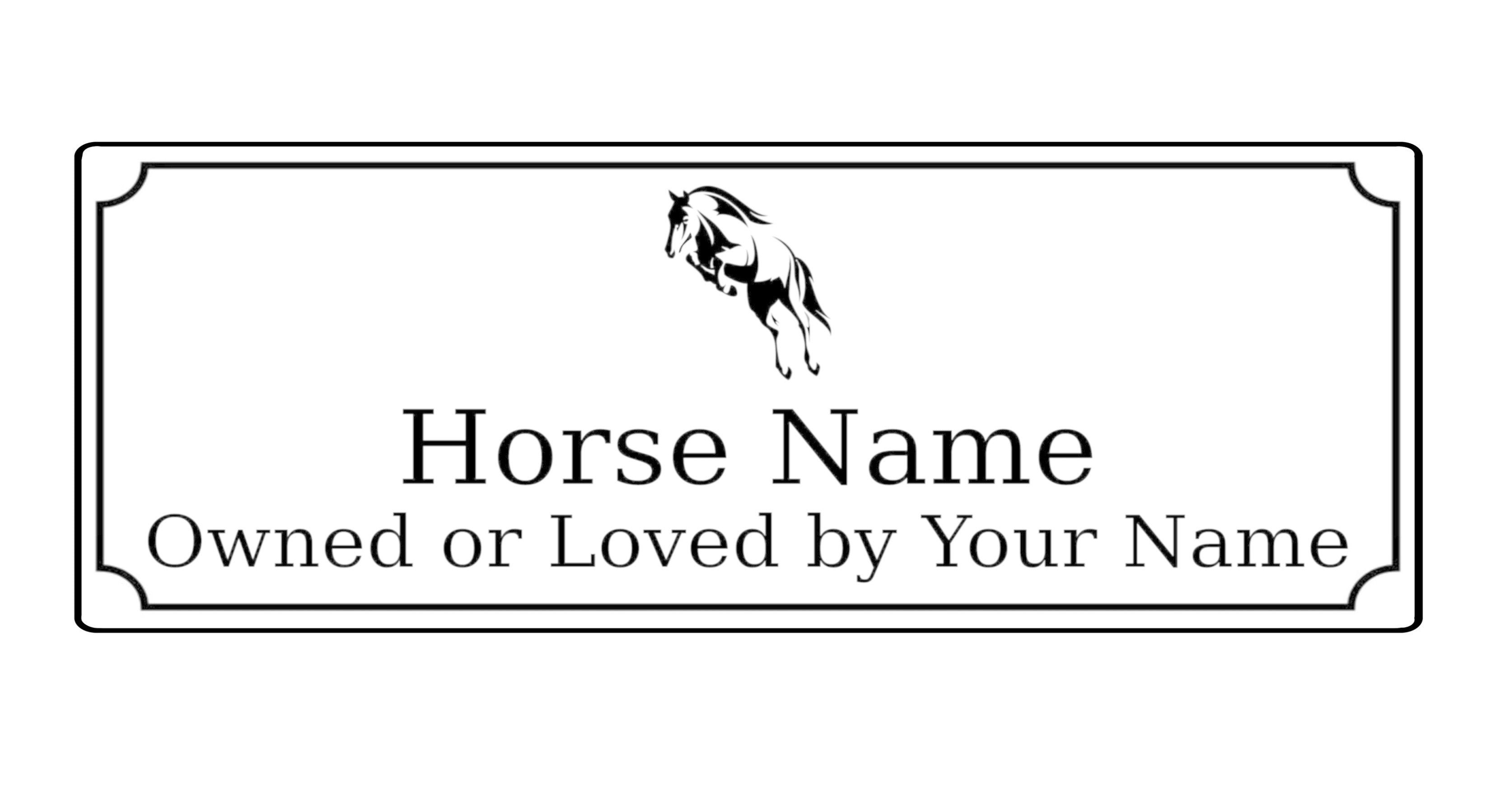 593 Custom Personalised Horse Name Pony Metal Aluminium Sign Stable Door Plaque