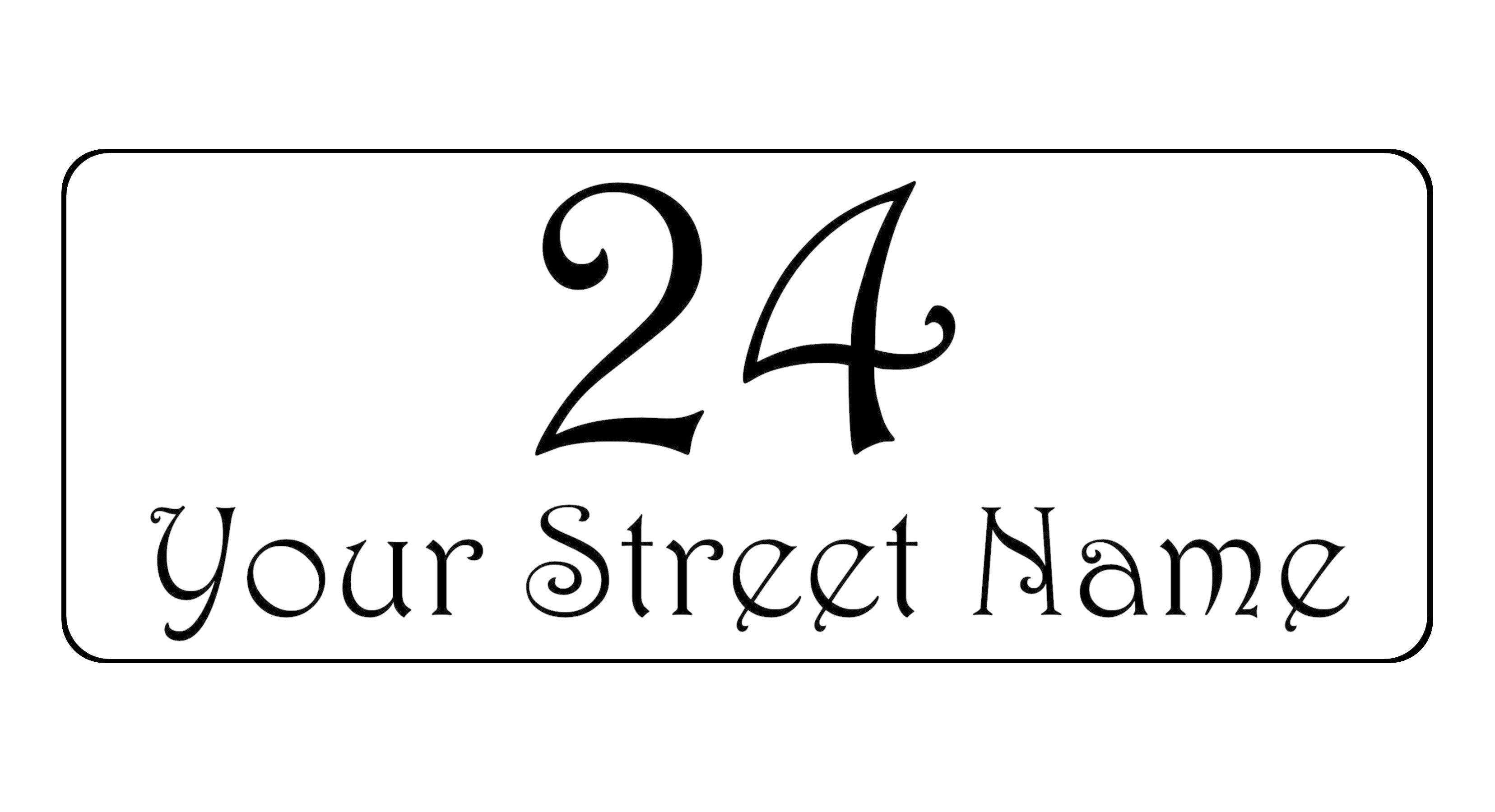 1091 Custom Personalised Address Metal Aluminium Sign Plaque Door Gate House Office
