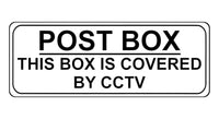 1137 POST BOX THIS BOX IS COVERED BY CCTV Metal Aluminium Sign Plaque House Office Door