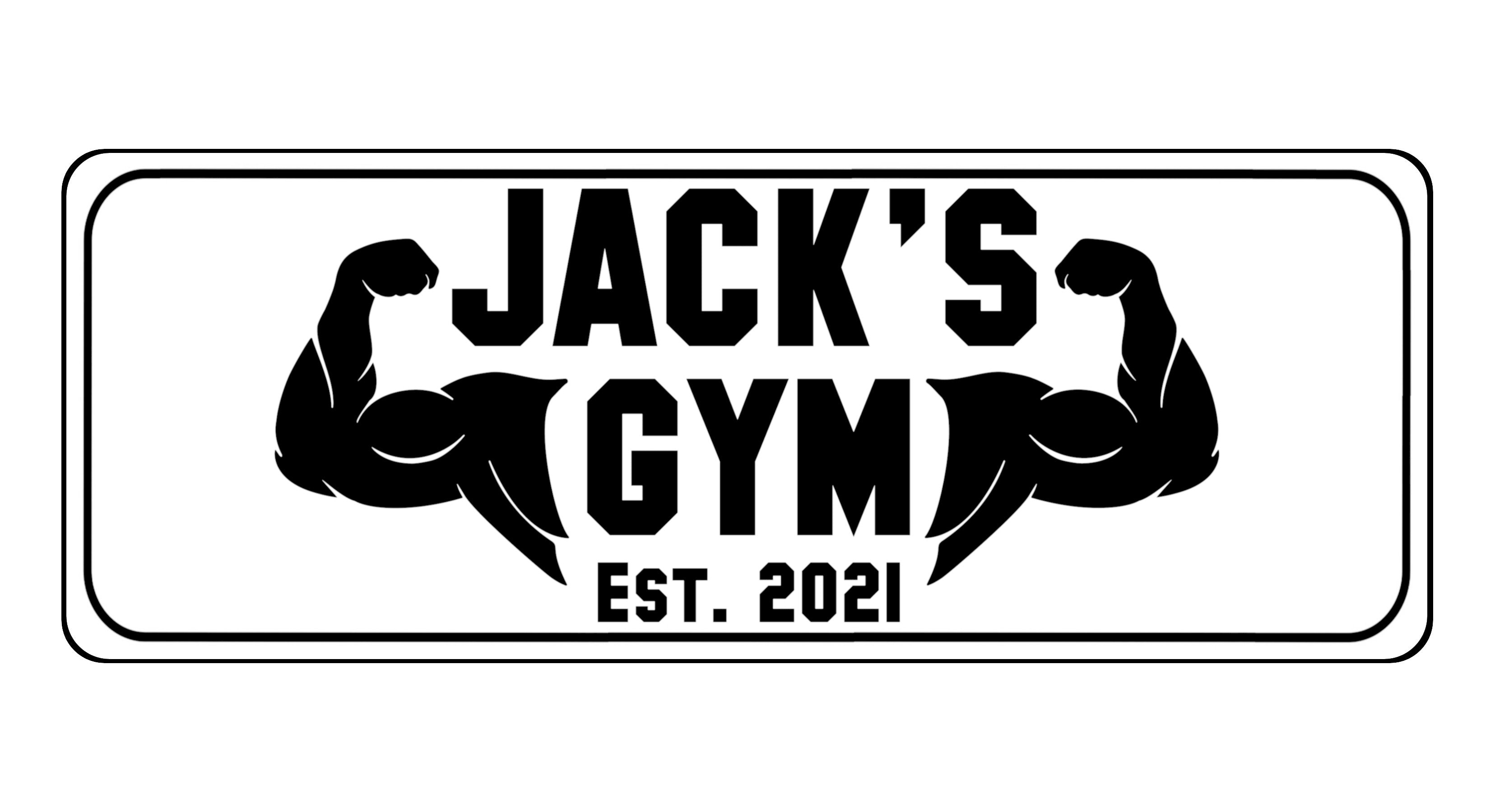683 Custom Personalised Gym Name Metal Aluminium Sign Plaque Fitness Door Wall