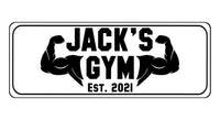 683 Custom Personalised Gym Name Metal Aluminium Sign Plaque Fitness Door Wall