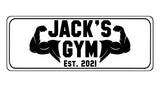 683 Custom Personalised Gym Name Metal Aluminium Sign Plaque Fitness Door Wall