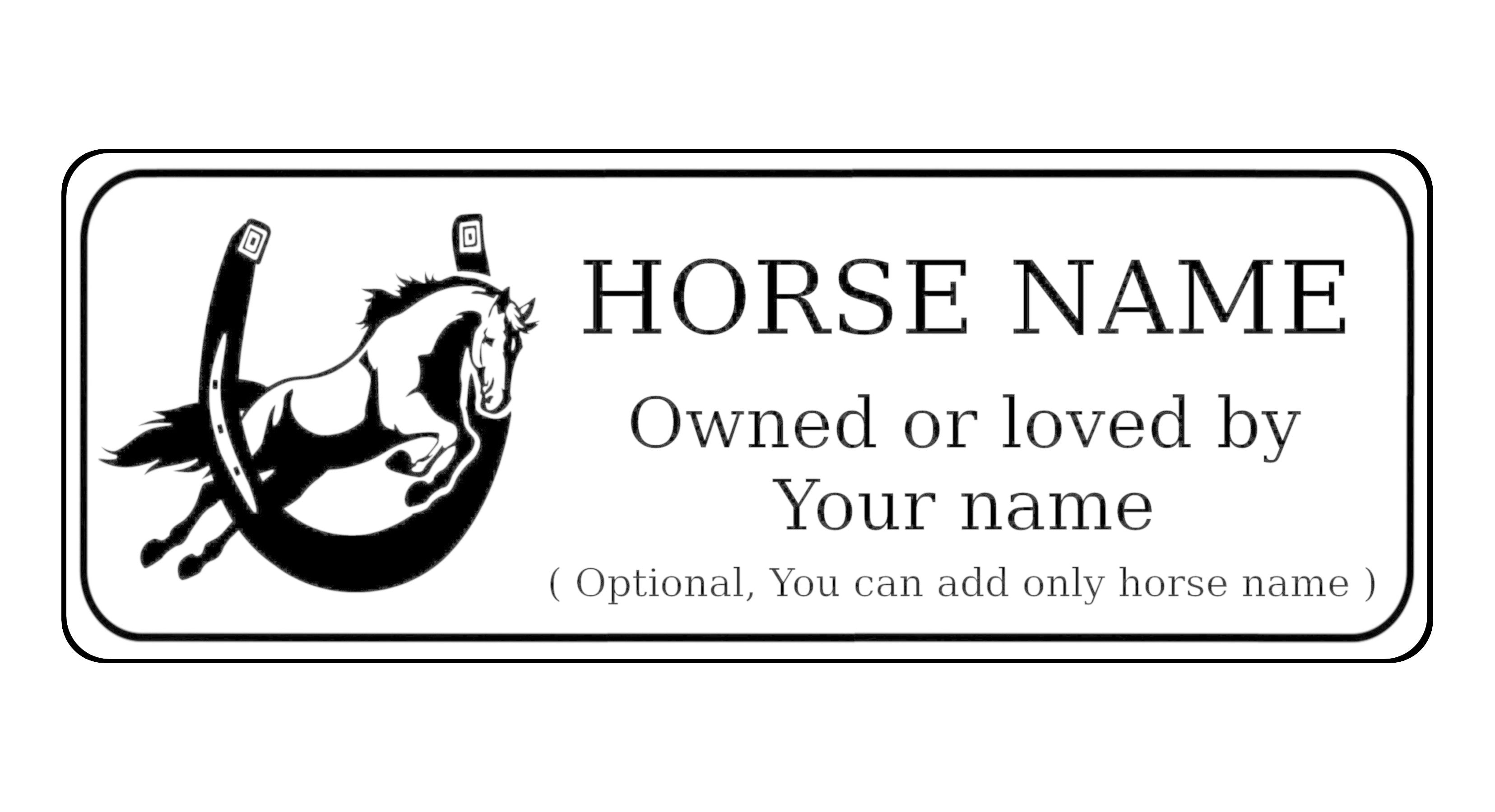 759 Custom Personalised Horse Name Pony Metal Aluminium Sign Stable Door Plaque