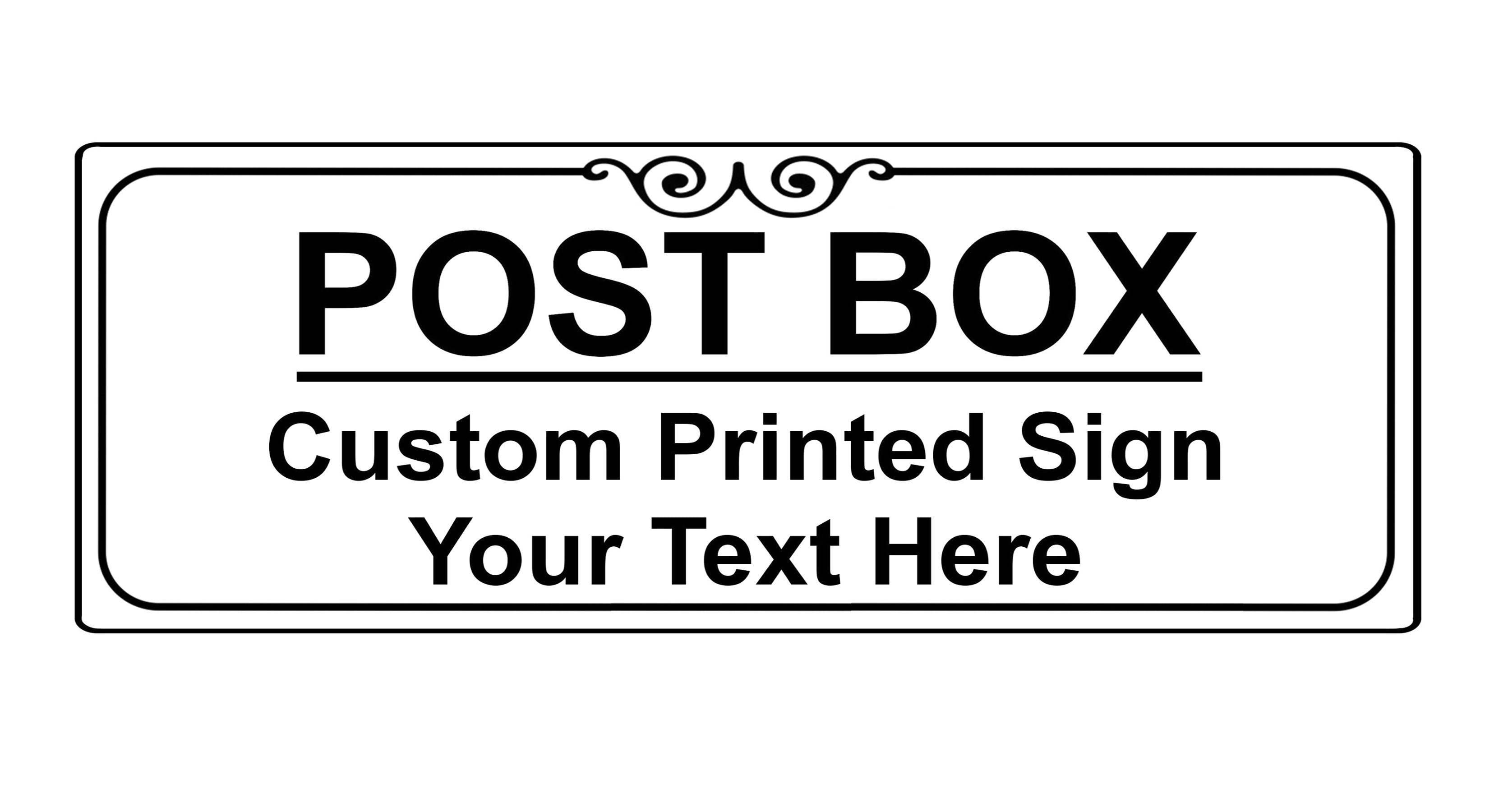 071 Custom Personalised Post Box Metal Aluminium Plaque Sign for Door House Gate Letters Parcels
