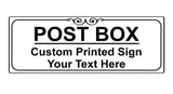 071 Custom Personalised Post Box Metal Aluminium Plaque Sign for Door House Gate Letters Parcels