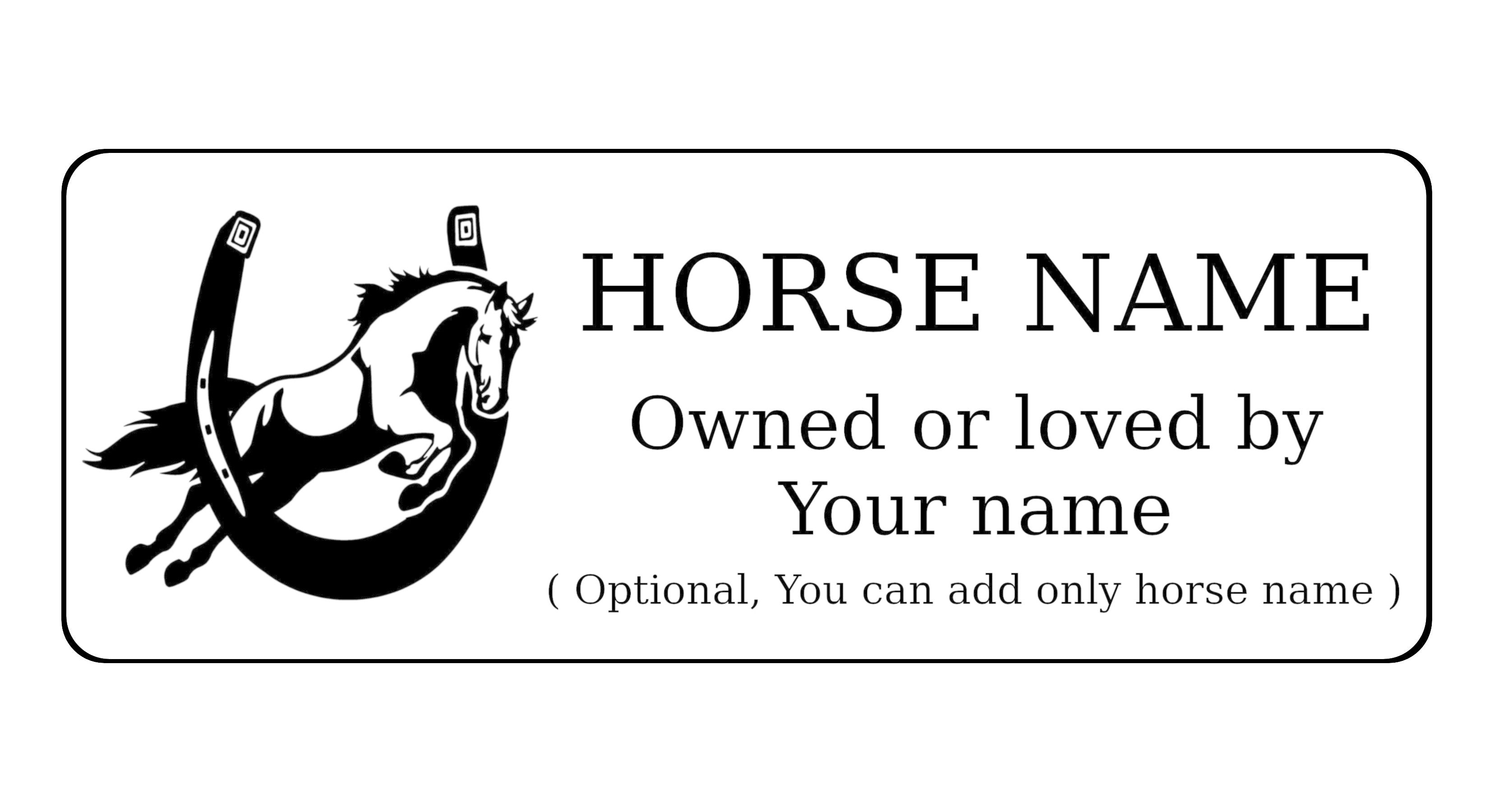 758 Custom Personalised Horse Name Pony Metal Aluminium Sign Stable Door Plaque