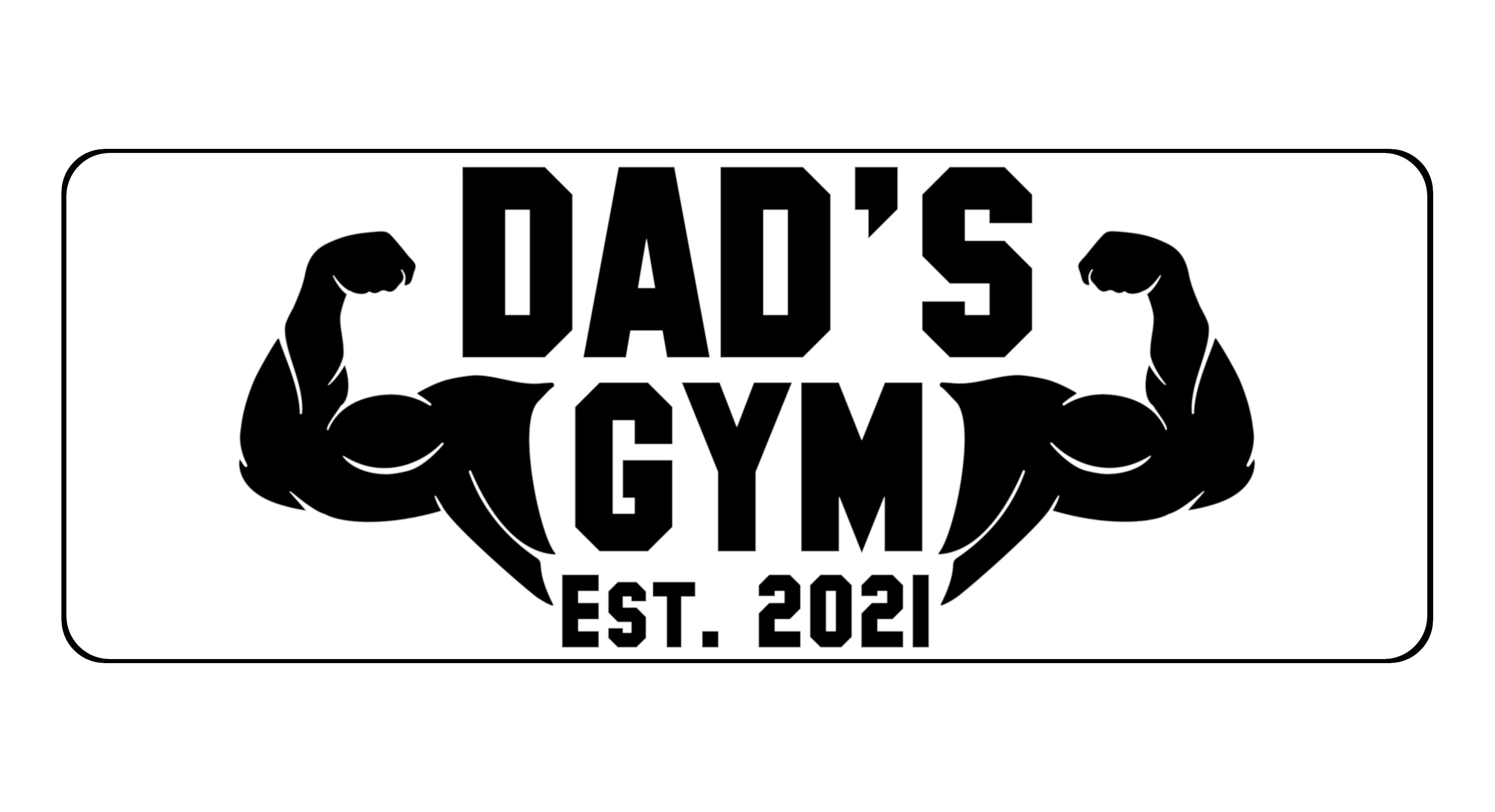 686 Custom Personalised DAD'S Gym Metal Aluminium Sign Plaque Fitness Door Wall