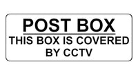 1136 POST BOX THIS BOX IS COVERED BY CCTV Metal Aluminium Sign Plaque House Office Door