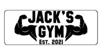 682 Custom Personalised Gym Name Metal Aluminium Sign Plaque Fitness Door Wall