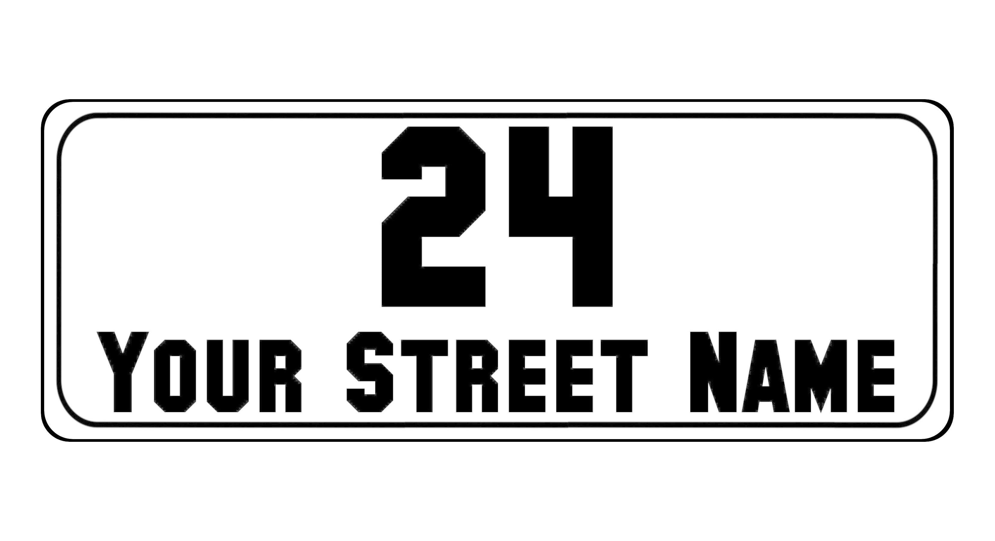 1065 Custom Personalised Address Metal Aluminium Sign Plaque Wall Gate House