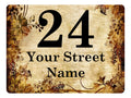 1329 Custom Personalised Address Vintage Retro Metal Aluminium Sign Door Plaque House