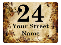 1329 Custom Personalised Address Vintage Retro Metal Aluminium Sign Door Plaque House