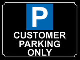 664 CUSTOMER PARKING ONLY Metal Aluminium Door Wall Gate Sign Plaque Office Shop