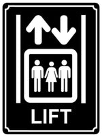 1409 LIFT Information Metal Aluminium Plaque Sign Hotel Shop Restaurant Elevator