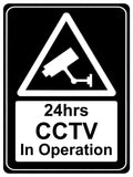 746 24hrs CCTV In Operation Safety Metal Aluminium Plaque Sign Wall House Office Pub Shop