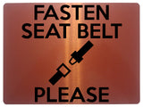 1663 FASTEN SEAT BELT PLEASE Metal Aluminium Plaque Remainder Sign Door Car Taxi