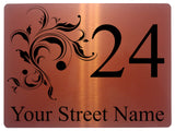 AL059 Custom Personalised Address Digitally Printed Metal Aluminium Sign Plaque Door Gate