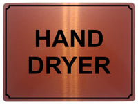 1387 HAND DRYER Metal Aluminium Plaque Sign Toilet Shop Bar Restaurant Hotel