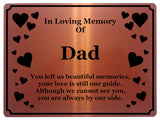 1403 In Loving Memory Of Dad Memorial Funeral Metal Aluminium Plaque Sign