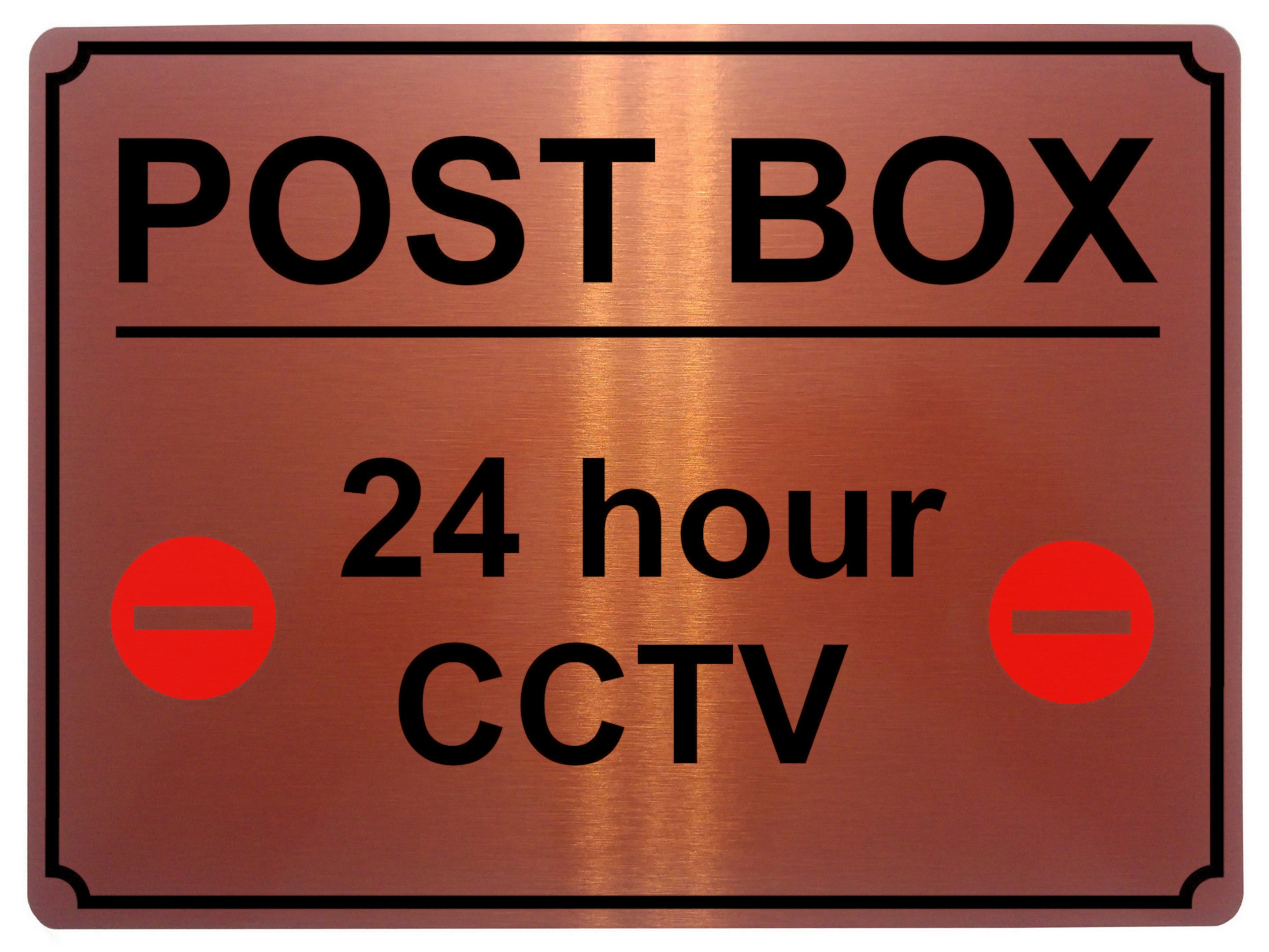 1427 POST BOX 24 hour CCTV Metal Aluminium Plaque Sign Door House Office Parcels