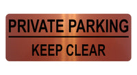 AL055 PRIVATE PARKING KEEP CLEAR Digitally Printed Metal Aluminium Plaque Sign Door Gate