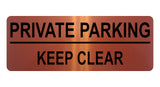 AL055 PRIVATE PARKING KEEP CLEAR Digitally Printed Metal Aluminium Plaque Sign Door Gate