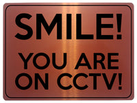 1554 SMILE! YOU ARE ON CCTV! Safety Metal Aluminium Plaque Sign House Office