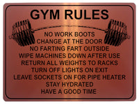 1327 GYM RULES Funny Metal Aluminium Plaque Sign Fitness House Shed Door Wall