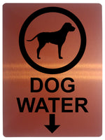 1309 DOG WATER LOCATION Metal Aluminium Plaque Sign Gate House Garden Door Wall