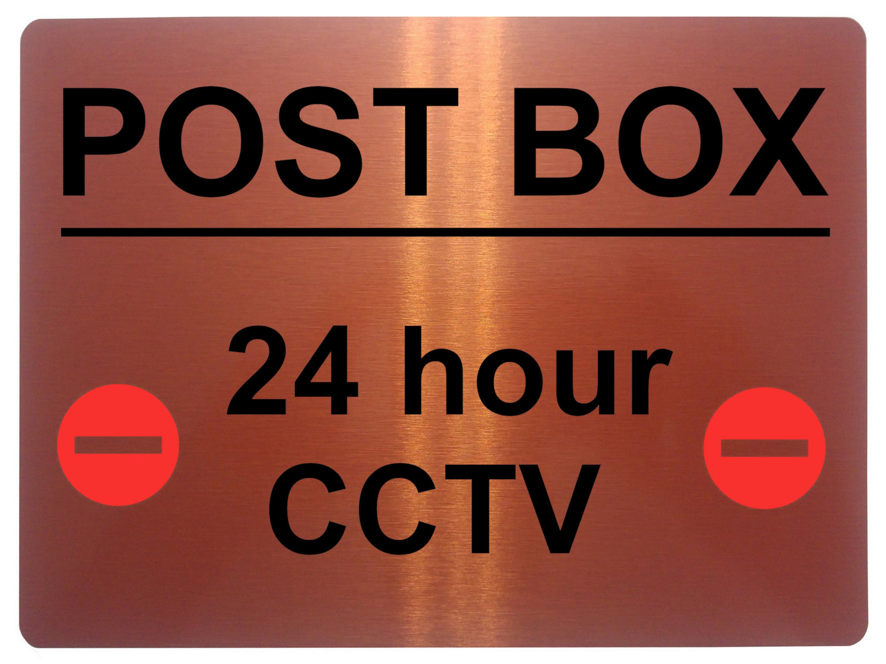 1426 POST BOX 24 hour CCTV Metal Aluminium Plaque Sign Door House Office Parcels