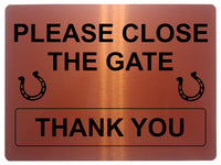 1712 PLEASE CLOSE THE GATE Horse Pony Stable Door Metal Aluminium Plaque Sign