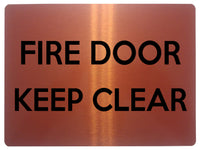 1514 FIRE DOOR KEEP CLEAR Safety Metal Aluminium Plaque Sige