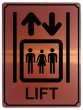 1409 LIFT Information Metal Aluminium Plaque Sign Hotel Shop Restaurant Elevator