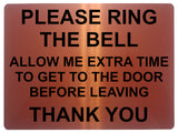 1323 PLEASE RING THE BELL Metal Aluminium Plaque Sign House Office Door Gate