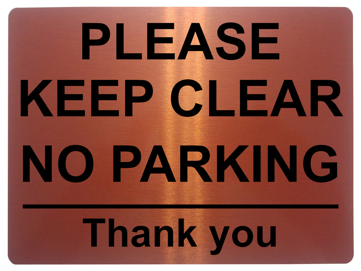 AL062 KEEP CLEAR NO PARKING Digitally Printed Metal Aluminium Plaque Sign Door Gate House
