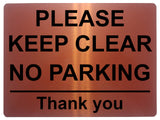 AL062 KEEP CLEAR NO PARKING Digitally Printed Metal Aluminium Plaque Sign Door Gate House