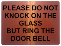 AL041 DO NOT KNOCK RING THE BELL Digitally Print Metal Aluminium Plaque Sign Door House