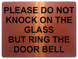 AL041 DO NOT KNOCK RING THE BELL Digitally Print Metal Aluminium Plaque Sign Door House