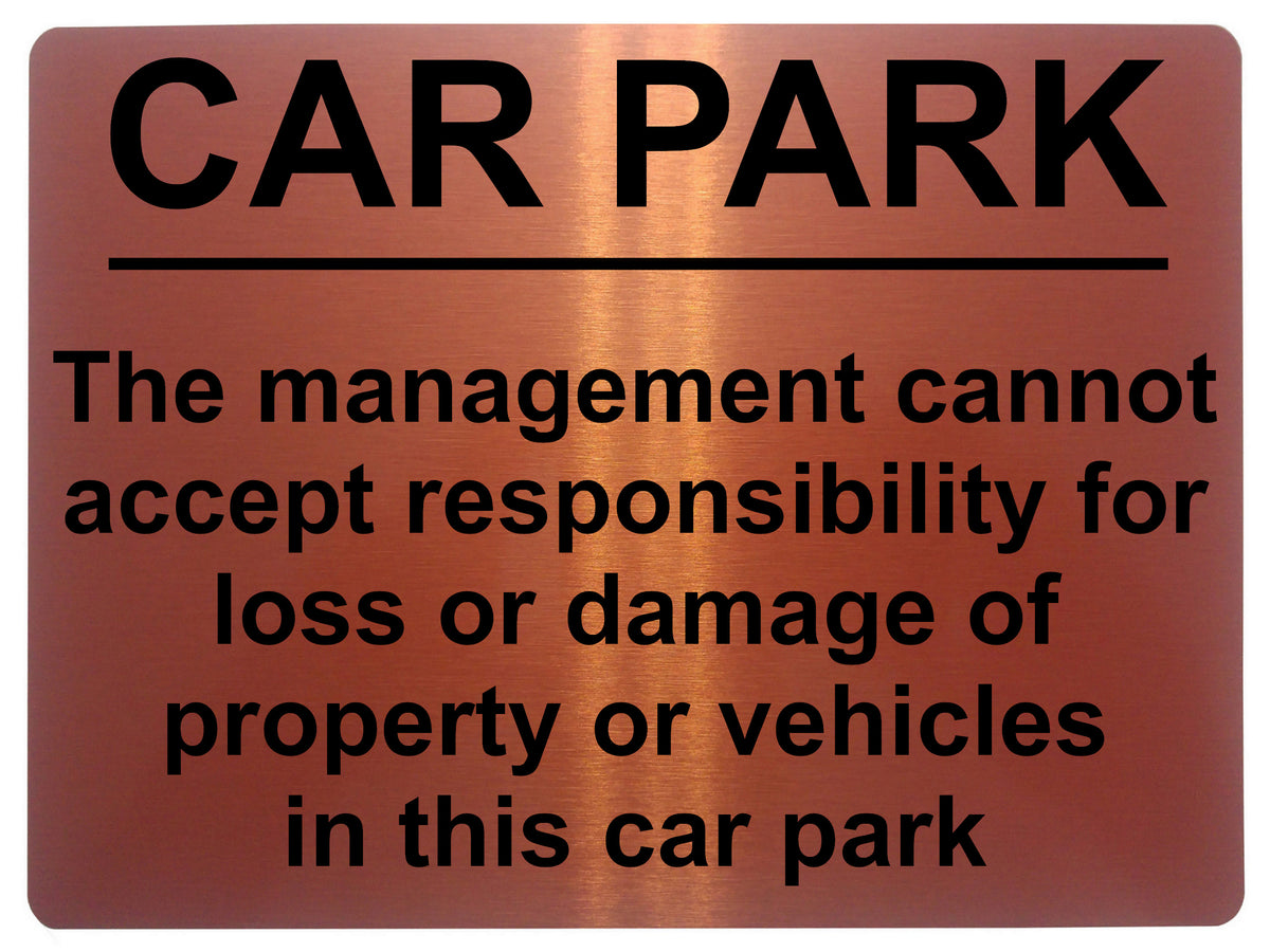 AL049 CAR PARK Safety Vehicle Digitally Printed Metal Aluminium Plaque Sign Gate