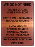 1346 WE DO NOT NEED Funny Metal Aluminium Plaque Sign Door Gate Wall House