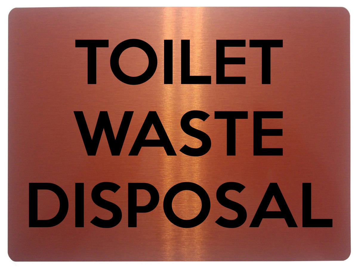 1704 TOILET WASTE DISPOSAL Door Metal Aluminium Plaque Sign