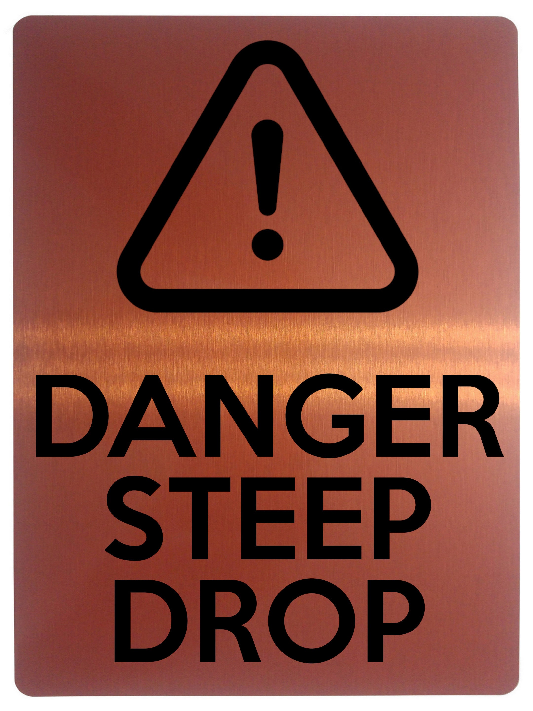 1657 DANGER STEEP DROP Safety Metal Aluminium Plaque Sign