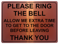 1324 PLEASE RING THE BELL Metal Aluminium Plaque Sign House Office Door Gate