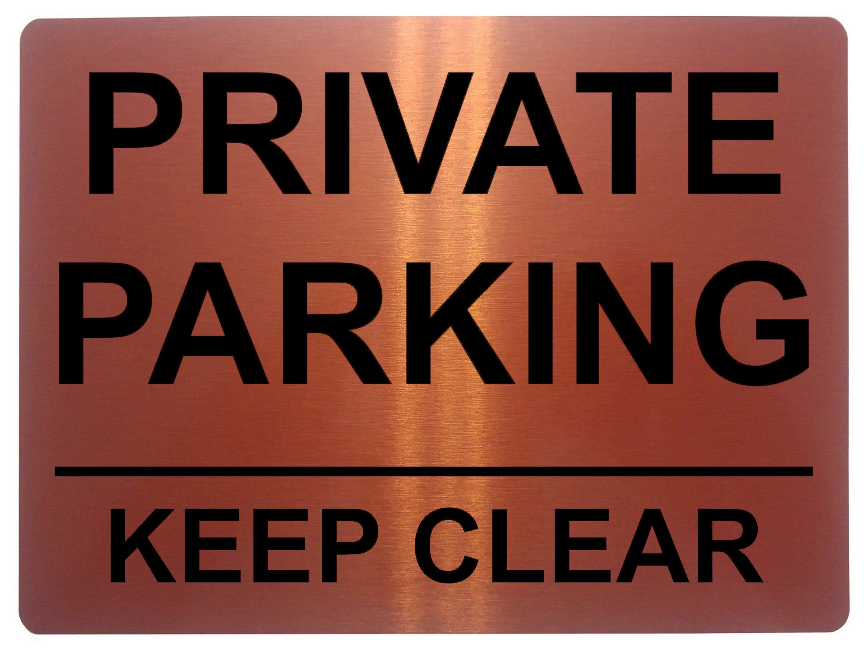 AL054 PRIVATE PARKING KEEP CLEAR Digitally Printed Metal Aluminium Plaque Sign Door Gate