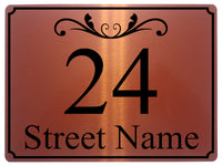 1457 Custom Personalised Address Metal Aluminium Plaque Sign House Door Gate