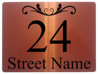 1456 Custom Personalised Address Metal Aluminium Plaque Sign House Door Gate