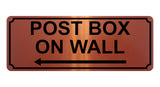 1373 POST BOX ON WALL Arrow Left Metal Aluminium Plaque Sign House Office Door