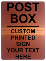 530 Custom Personalised POST BOX Metal Plaque Sign For Door House Gate Letters Parcels