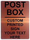 530 Custom Personalised POST BOX Metal Plaque Sign For Door House Gate Letters Parcels