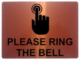 AL011 PLEASE RING THE BELL Metal Aluminium Plaque Sign Door Gate House Office